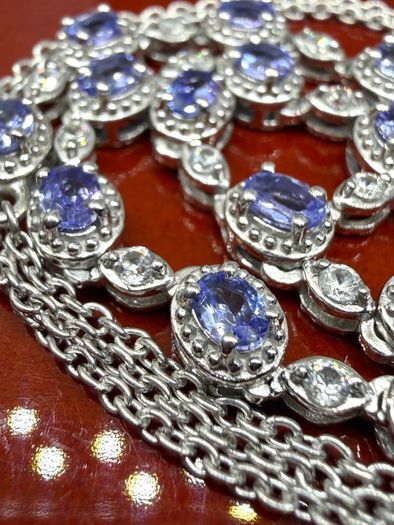 Tanzanite and Natural Zircon Necklace