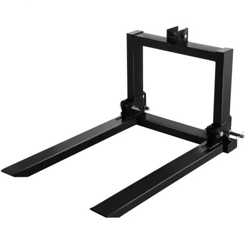 3 Point Hitch Pallet Fork 907.2 kg, Fork Attachment for Category 1 Tractor, 64.8x55.9x104.1 cm,