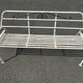 A matching pair of vintage tubalar steel garden benchs c1950 Image 3