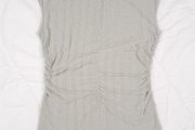 Marks &amp; Spencer Sage Muted Green Textured Smocked Shirred Gathered Side Bodycon Sleeveless Top 14UK/42EU