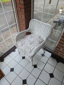 wicker chair patio , sunroom, dressing room