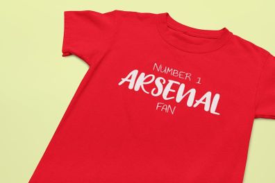 Unofficial Arsenal adults and Kids t-shirt. Number 1 Football Fan! Number 1 Arsenal FC Fan kids top Sports fan t-shirt