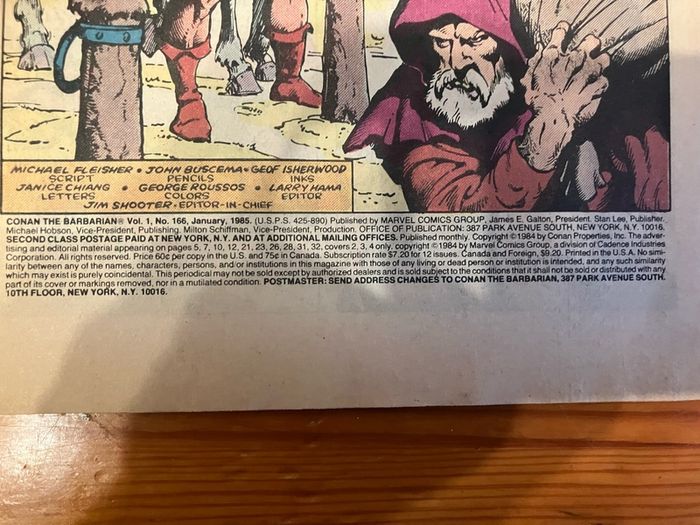Comic: 'Conan The Barbarian' no. 166 (January 1985)