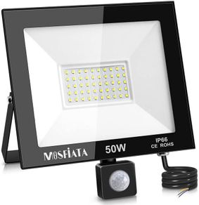 50W Security Lights with Motion Sensor LED Sensor Flood Lights, Super Bright 5500 Lumen, IP66 Waterproof Perfect for Garage, Garden,Yard, Patio and Forecourt