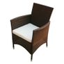 9 Piece Outdoor Dining Set with Cushions Poly Rattan Brown Image 7
