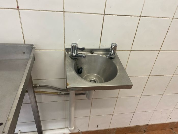 Stainless Steel Sink x 2 and Shelves