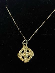 Celtic Sterling silver cross on 925 silver chain