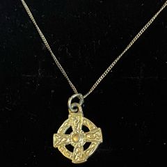 Celtic Sterling silver cross on 925 silver chain