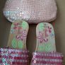 New genuine barbie glitter sandles and handbag Image 3
