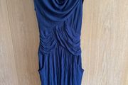Hoss Intropia knee length navy drape jersey dress with pockets size S (10)