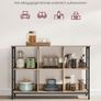 Bookcase with 6 Compartments, Standing Shelf, Storage Shelf, TV Table, Console Table, Office, Living Room, Bedroom, 33 x 120 x 80 cm, Industrial Design, Vintage Brown/Black FREE DELIVERY Image 5