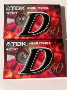 TDK D 60 Cassette tapes x 2 new sealed