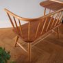 Mid Century Modern Telephone Table Bench Solid Elm & Beech Vintage Retro Image 4