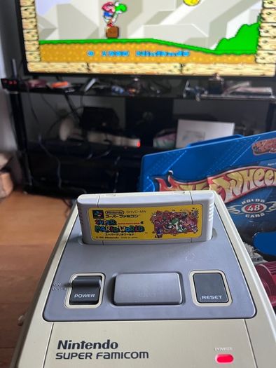 Nintendo Super Famicom Japanese SNES version with boxed Japanese Games Donkey Kong Mario World