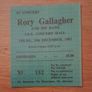 Rory Gallagher replica concert ticket Image 2