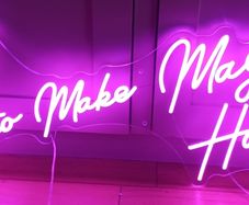 Man Cave XL Pink Neon Sign - It's Time To Make Magic Happen