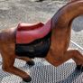 Large single block carved vintage horse Image 2