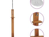 Garden Shower 75x75x210 cm Solid Teak Wood