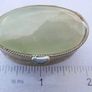 Green Alabaster  Pill Box Snuff Compact Italy Chased Silver Chrome Image 7