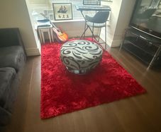 Round patterned pouffe/ottoman