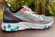 Nike React Element 87 Dark Grey Photo Blue AQ1090-003 size 10.5