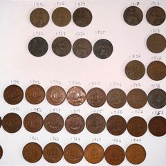 Old British Half Penny Coins 1912-1967
