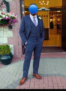 Kenton luxury tailoring 3 piece wedding suit in navy