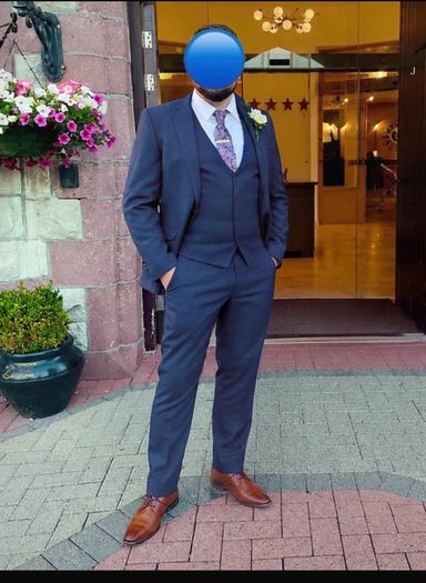 Kenton luxury tailoring 3 piece wedding suit in navy