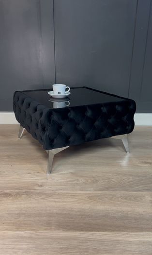 Coffee table with glass