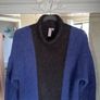 Sweaty Betty Colour Block Navy Black Alpaca Blend Super soft Knit Jumper Sweater Size M Cut for an oversized feel Image 6