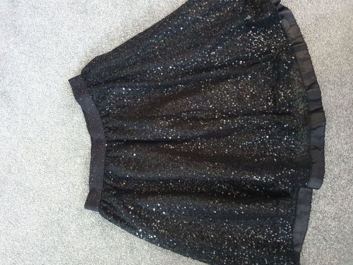 Gap Girls Black Sparkly Skirt Age 12