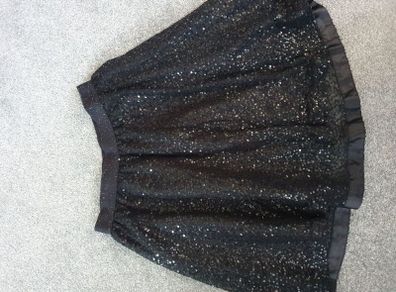 Gap Girls Black Sparkly Skirt Age 12