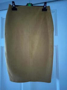 River Island Mustard Suede Skirt