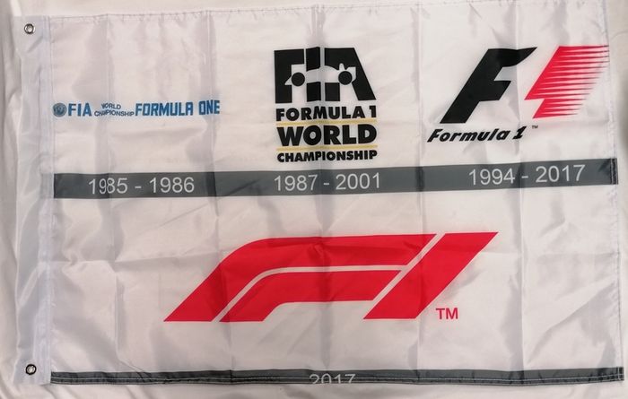 Formula one F1 logo history flag 3ft x 2ft.