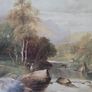 Lovely Antique Landscape Print Framed Image 2
