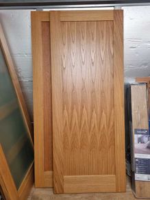 Oak single panel solid door