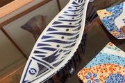 Vintage Sargadelos Spain Ceramic Fish Dish  Spoon Rest Tapas Dish Decorative Object