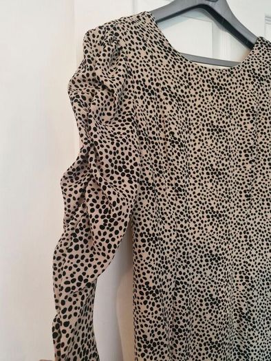 Puff sleeve leopard print dress Size 12