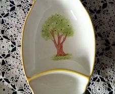 Vintage Silea Fine Porcelain Olive Serving Dish