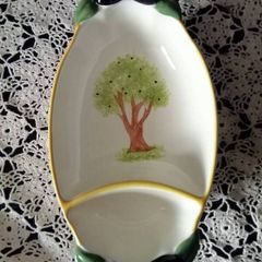 Vintage Silea Fine Porcelain Olive Serving Dish
