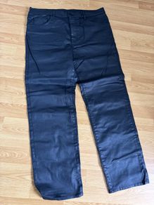 Massimo Dutti Coated Straight Leg Jeans New with Tags UK16