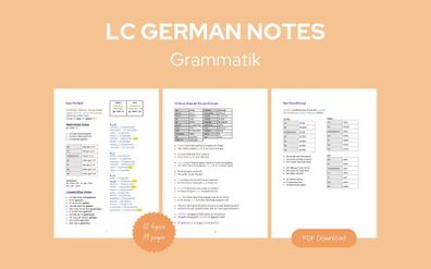 Leaving Cert German Grammar Notes