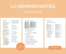 Leaving Cert German Grammar Notes
