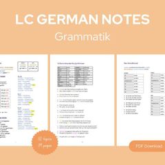 Leaving Cert German Grammar Notes