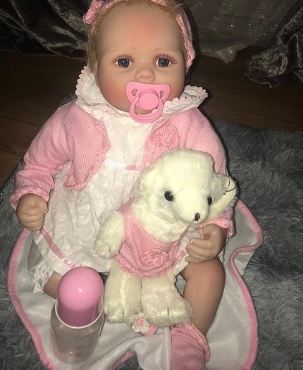 Realistic Reborn Doll 22inch 55cm Handmade Soft Silicone Vinyl Baby Reborn Dolls Girls Real Life Doll boys Girl Toy Birthday Xmas gift Reborn Babies (FREE POSTAGE)