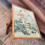 Vintage Tapestry Fox Hunt Oak Fire Screen Tilt Top Table Image 4