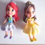 Disney Princess Mini Toddler Ariel  and Belle Sparkly Dress  3" Dolls Image 3