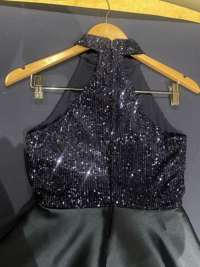 Quiz Branded Navy Sparkly Dress