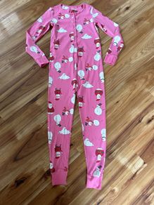 Next pink Christmas onesie age 12 worn once!