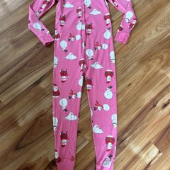 Next pink Christmas onesie age 12 worn once!